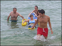 Chair in sea