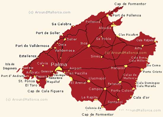 Map of Majorca