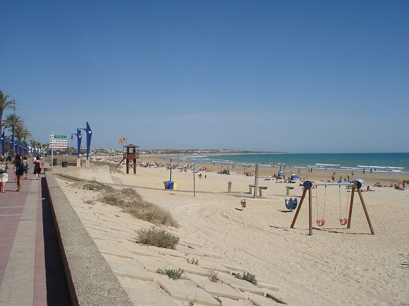 Disabled friendly accommodation in Playa Barrosa, Costa De La Lu, Spain