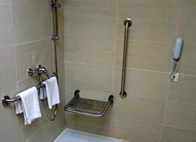 Wheel in shower