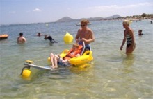 Disabled buggy in the sea at Puerto Pollensa
